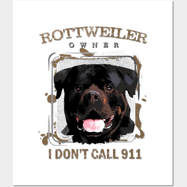 Rottweiler  - Metzgerhund Wall Art by Nartissima